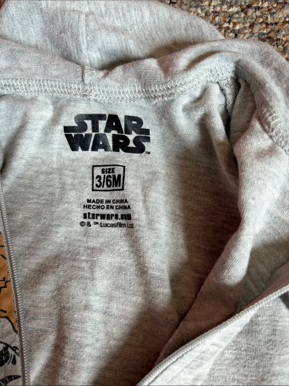 Star Wars Light Grey 'Rule the Galaxy' Hooded One-Piece